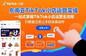 东南亚TikTok小店运营实操，一站式掌握TikTok小店运营全流程，只教能立即上手的实操动作-一号资源库