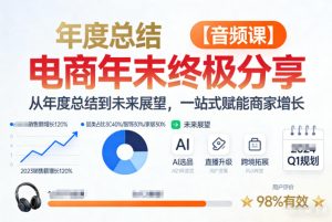 电商年未终极分享，从年度总结到未来展望，一站式赋能商家增长【音频课】-一号资源库