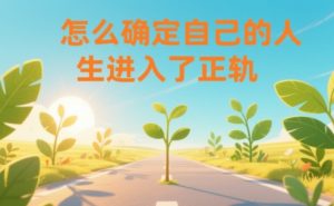 某公众号付费文章：怎么确定自己的人生进入了正轨？-一号资源库